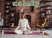 Definition & pronunciation of calmly