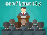 Definition & pronunciation of confidently