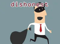 Definition & pronunciation of dishonest