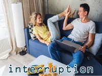 Definition & pronunciation of interruption