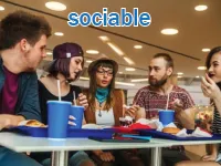 Definition & pronunciation of sociable