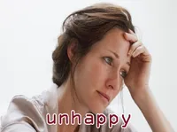 Definition & pronunciation of unhappy